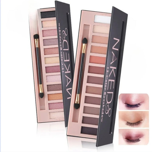 Matte Pearlescent Eyeshadow Palette, 12-colors Long-lasting, Non-smudged Earth Color Makeup Eyeshadow, Pearlescent Eyeshadow New.