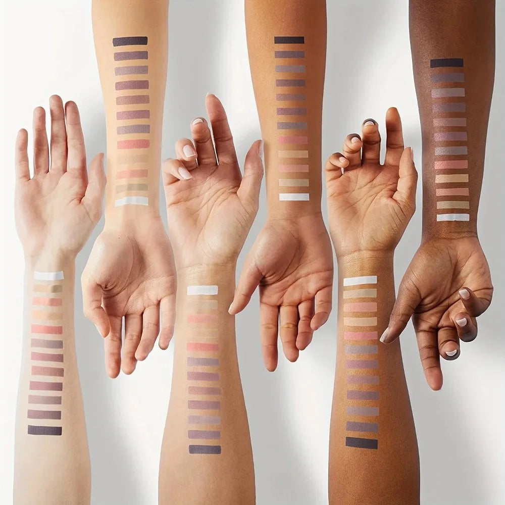 Matte Pearlescent Eyeshadow Palette, 12-colors Long-lasting, Non-smudged Earth Color Makeup Eyeshadow, Pearlescent Eyeshadow New.