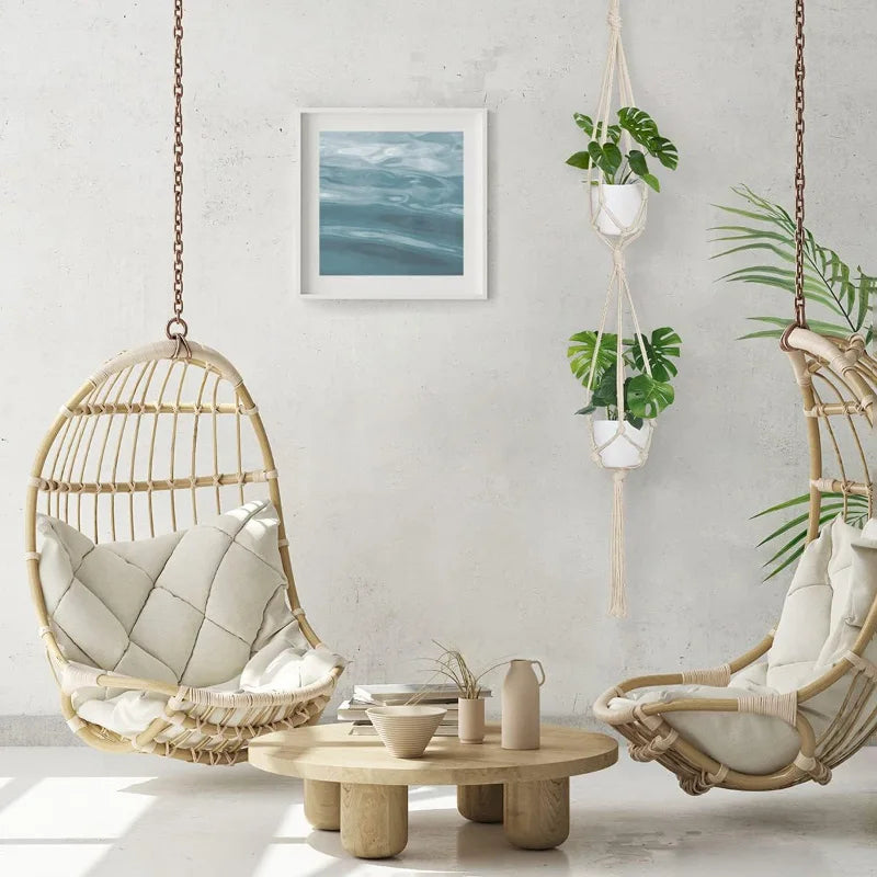 Hanging Plant Handmade Macrame Plant Hanger Flower Pot Planter Hanger Wall Decor Courtyard Garden Hanging Planter Hanging Basket.