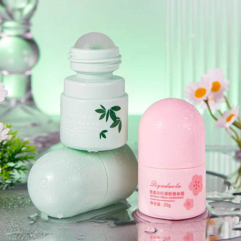 Sakura Scent Roll On Deodorant 20ml Long Lasting Natural Fragrance Perfume Fresh Aroma For Women Men Summer Odor Removal Roll-on